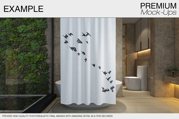 Shower Curtain Mockups in Product Mockups - product preview 10