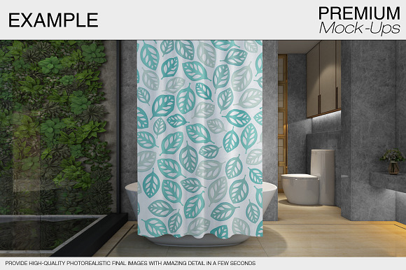 Shower Curtain Mockups in Product Mockups - product preview 14