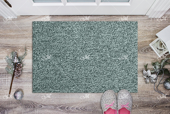 Xmas Doormat Mock-up. PSD+JPG in Product Mockups - product preview 1