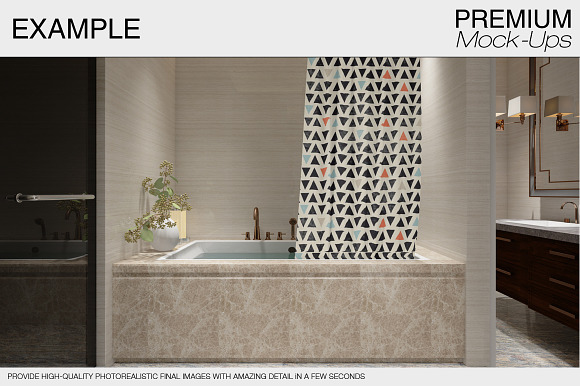 Bath Curtain Mockups in Product Mockups - product preview 12