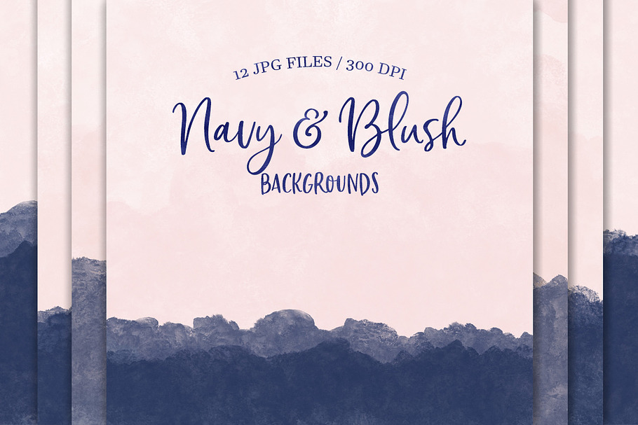 Navy & Blush Backgrounds