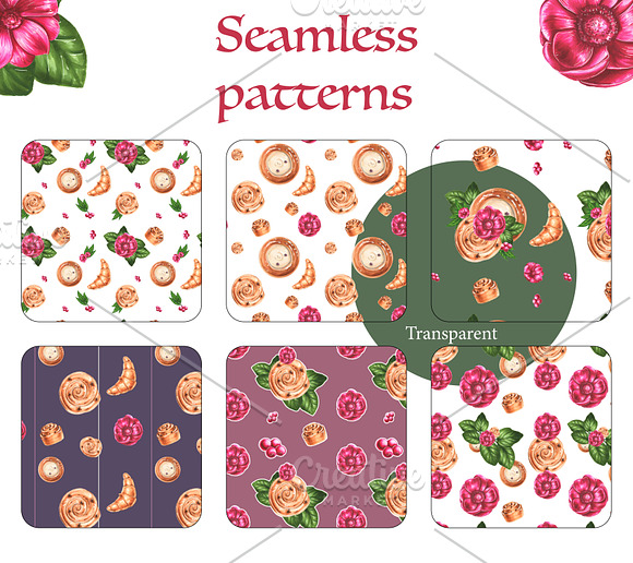 Baking and flowers collection in Illustrations - product preview 3