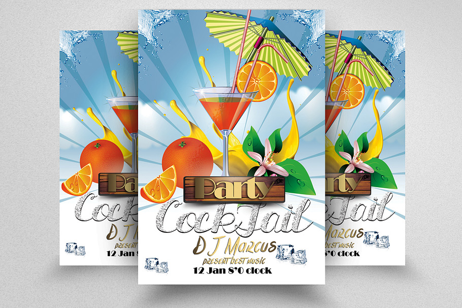 Cocktail Party Flyer Templates in Flyer Templates - product preview 8