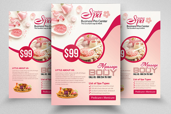 10 Beauty Spa Flyer Bundle Vol:01 in Flyer Templates - product preview 2