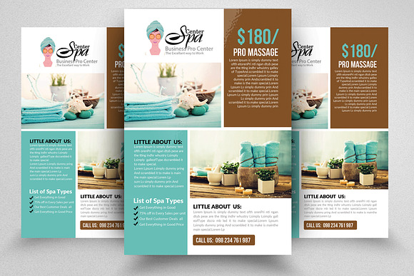 10 Beauty Spa Flyer Bundle Vol:01 in Flyer Templates - product preview 6