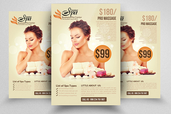 10 Beauty Spa Flyer Bundle Vol:01 in Flyer Templates - product preview 7