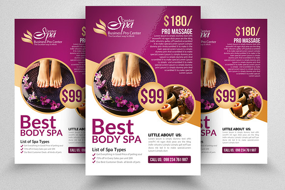 10 Beauty Spa Flyer Bundle Vol:01 in Flyer Templates - product preview 9