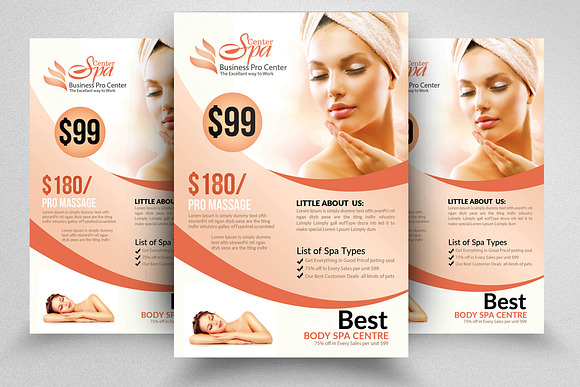 10 Beauty Spa Flyer Bundle Vol:01 in Flyer Templates - product preview 10