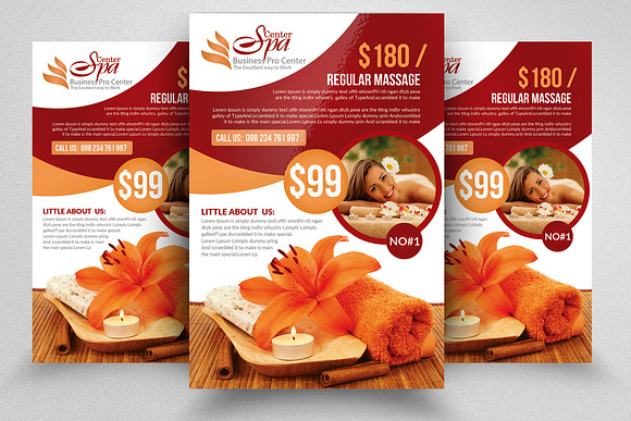 Luxury Spa Flyer Template in Flyer Templates - product preview 2