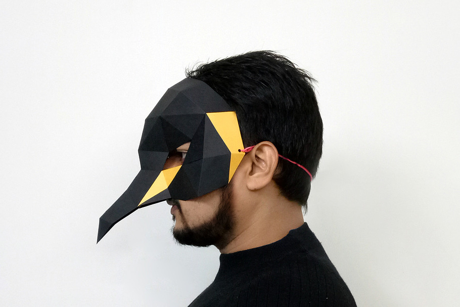 DIY Penguin Mask - 3d papercraft