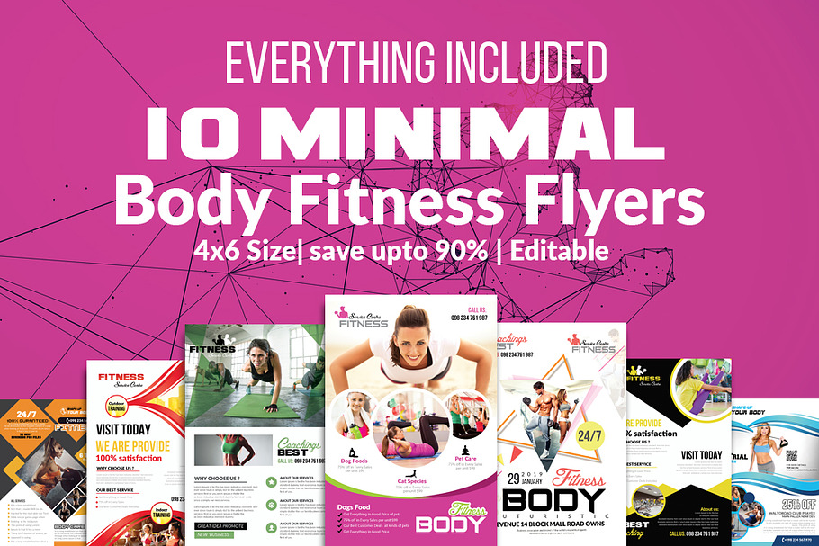 10 Fitness Flyers Bundle Vol: 02 in Flyer Templates - product preview 8