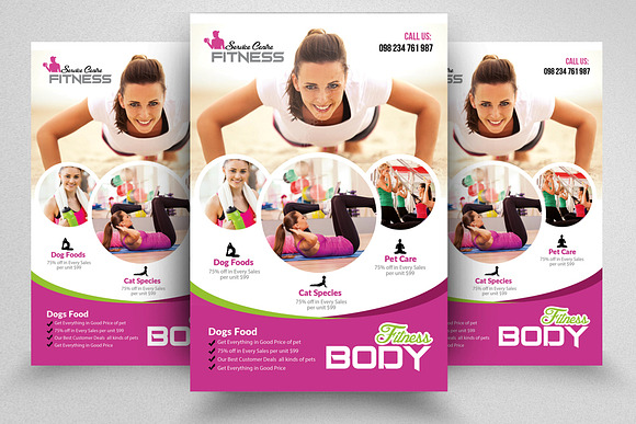 10 Fitness Flyers Bundle Vol: 02 in Flyer Templates - product preview 1