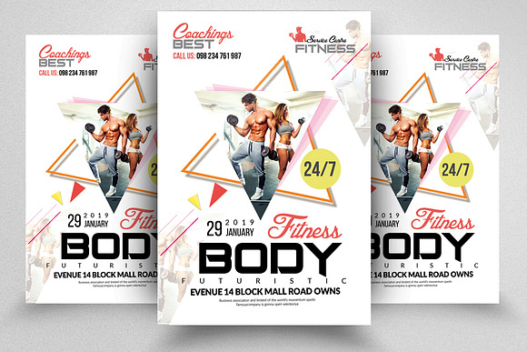 10 Fitness Flyers Bundle Vol: 02 in Flyer Templates - product preview 2