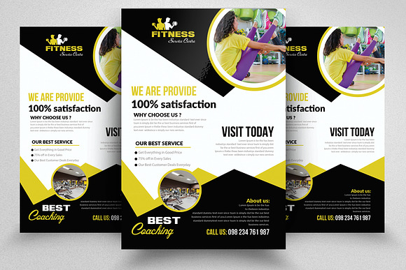 10 Fitness Flyers Bundle Vol: 02 in Flyer Templates - product preview 4