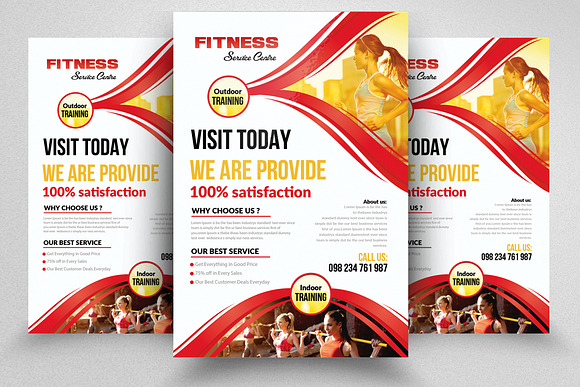 10 Fitness Flyers Bundle Vol: 02 in Flyer Templates - product preview 5