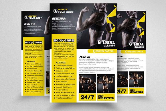 10 Fitness Flyers Bundle Vol: 02 in Flyer Templates - product preview 7