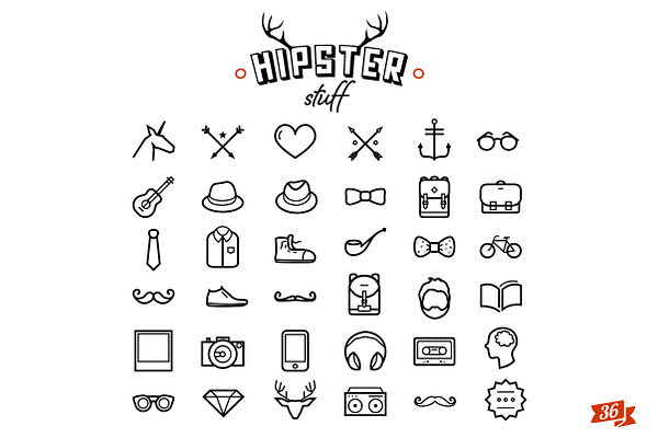 Hipster Icon design