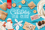 Christmas scenes, isolated items