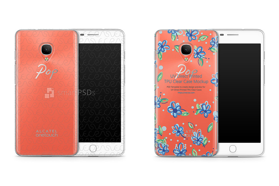 Alcatel One Touch Pop-Up UV TPU Clea in Product Mockups - product preview 8