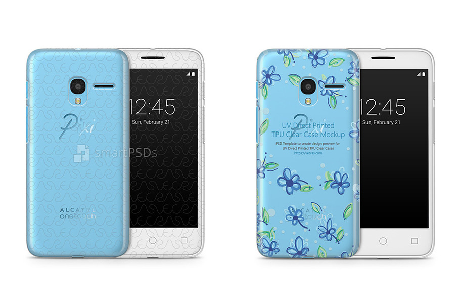 Alcatel Pixi 3 (4.5) UV TPU Clear Ca in Product Mockups - product preview 8