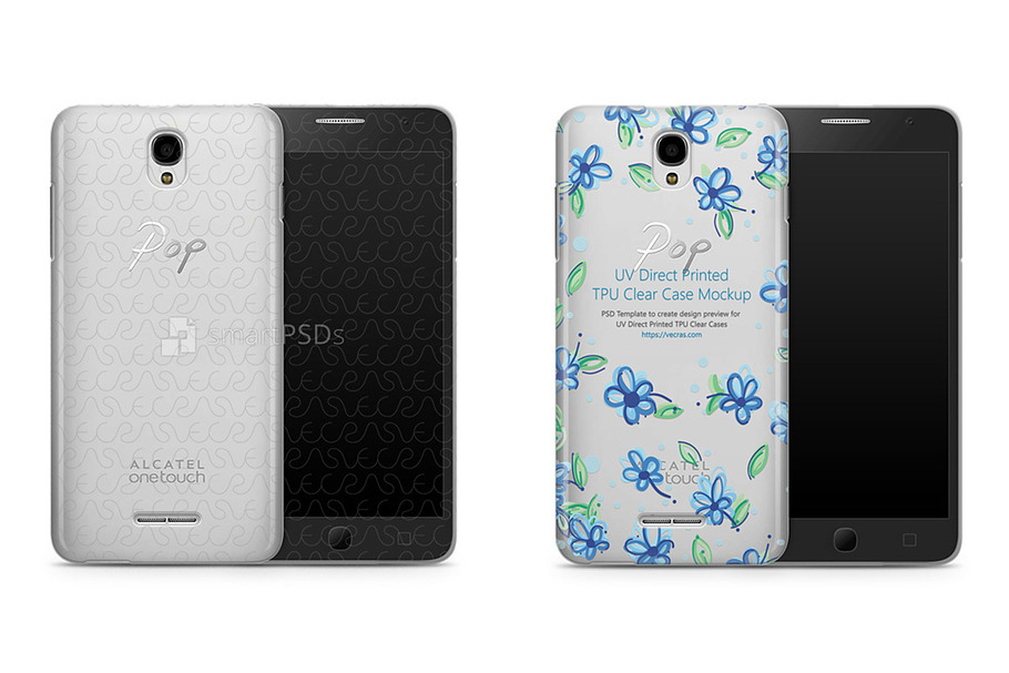 Alcatel Pop Star UV TPU Clear Case in Product Mockups - product preview 8