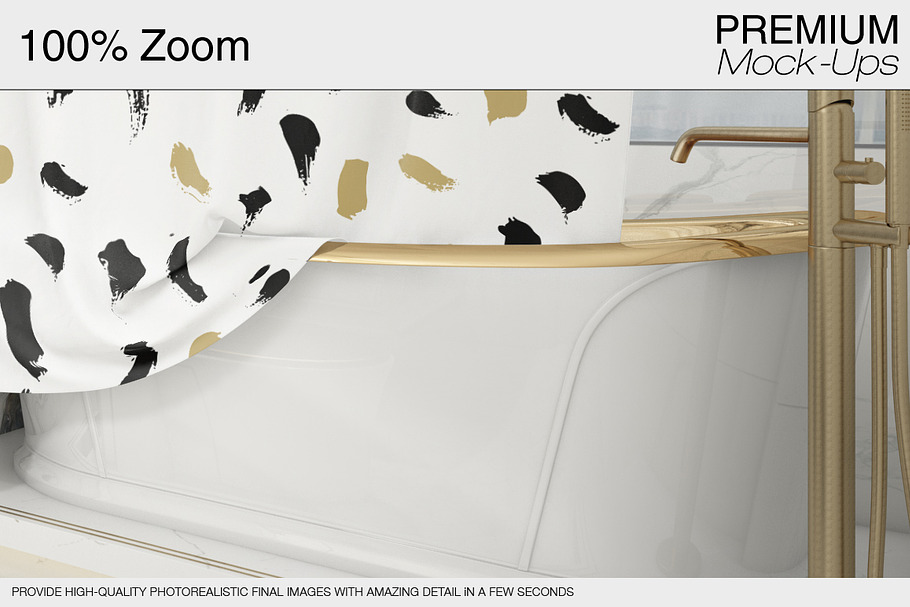 Bath Curtain Mockups in Product Mockups - product preview 8