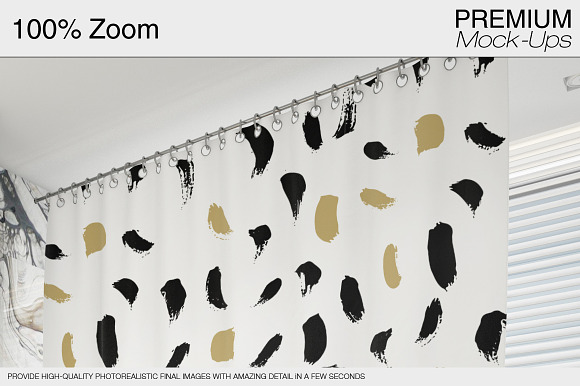 Bath Curtain Mockups in Product Mockups - product preview 4