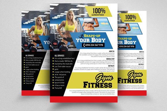10 Fitness Flyer Bundle Vol.01 in Flyer Templates - product preview 1