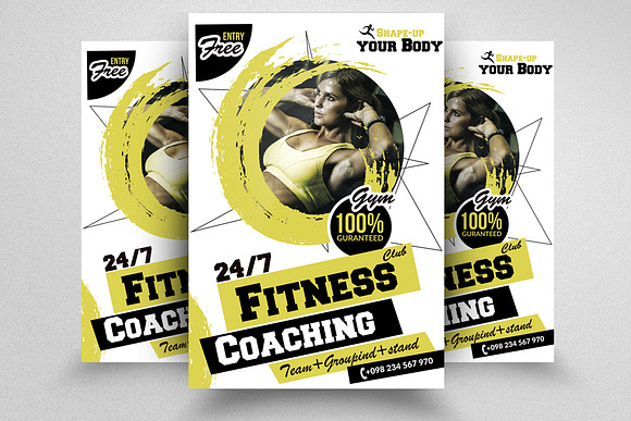 10 Fitness Flyer Bundle Vol.01 in Flyer Templates - product preview 4