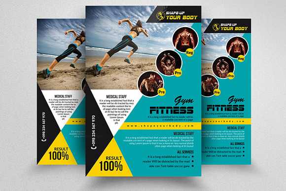 10 Fitness Flyer Bundle Vol.01 in Flyer Templates - product preview 5