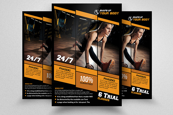 10 Fitness Flyer Bundle Vol.01 in Flyer Templates - product preview 7