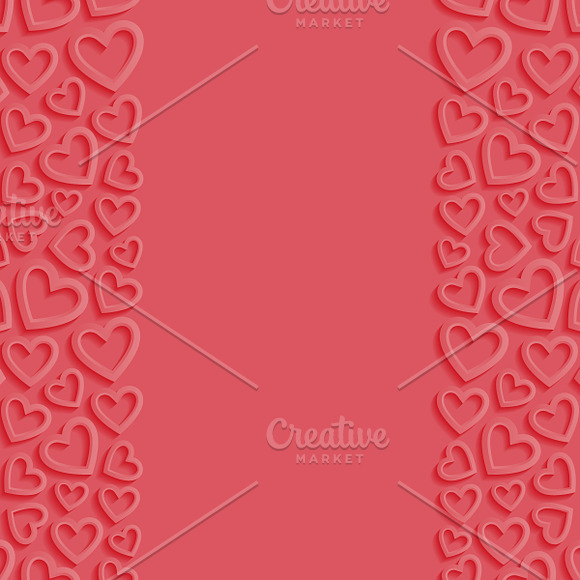 Set of backgrounds with hearts in Illustrations - product preview 3