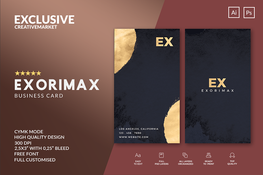 EXORIMAX Business Card Template PACK