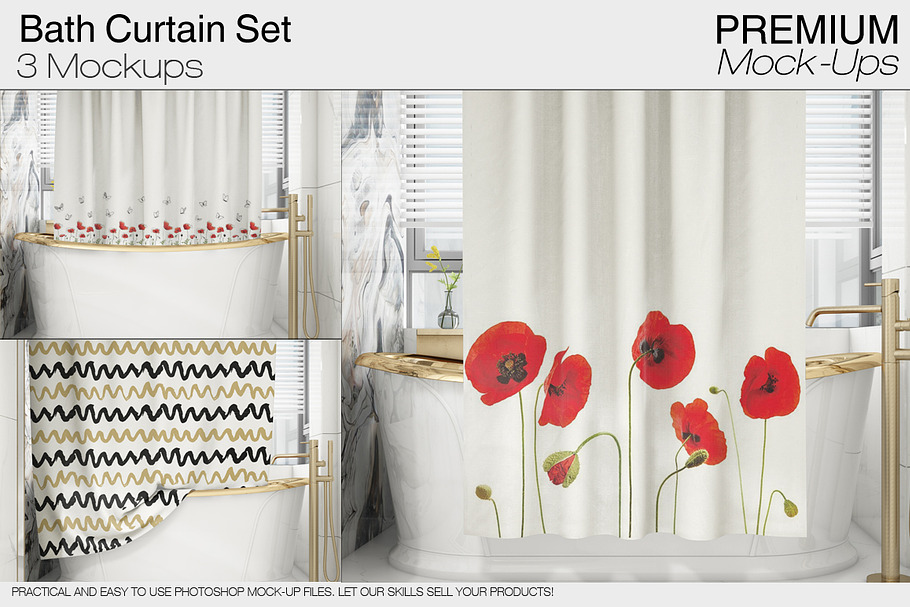 Bath Curtain in Product Mockups - product preview 8