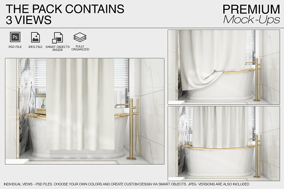 Bath Curtain in Product Mockups - product preview 1