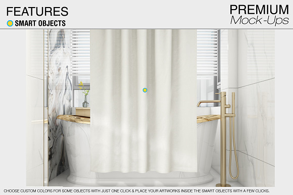Bath Curtain in Product Mockups - product preview 4