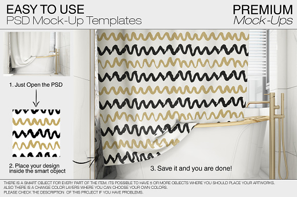 Bath Curtain in Product Mockups - product preview 9