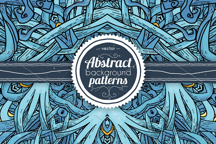 16 Abstract Blue Backgrounds in Patterns - product preview 8