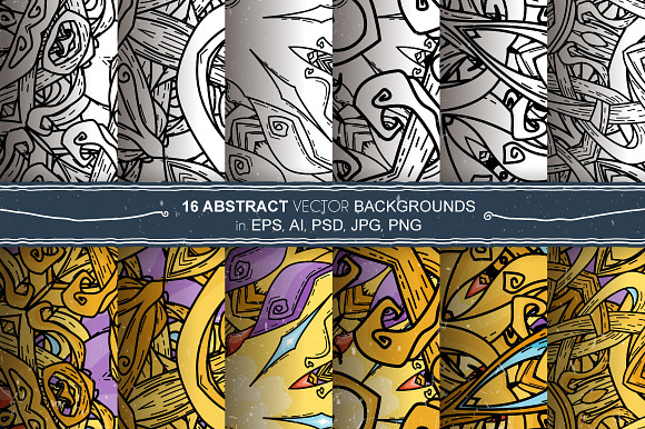 16 Abstract Yellow Backgrounds in Patterns - product preview 3