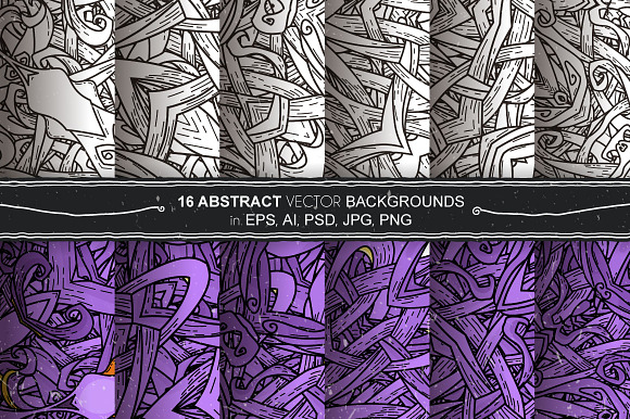 16 Abstract Purple Backgrounds in Patterns - product preview 3