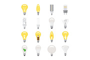 Light bulb vector lightbulb idea icon solution electric lighting lamp energy cfl or led electricity and fluorescent light illustration isolated on white background