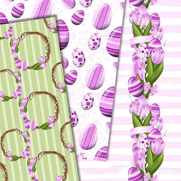 Happy easter in purple in Patterns - product preview 1