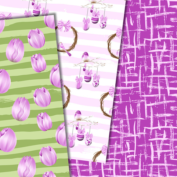 Happy easter in purple in Patterns - product preview 2