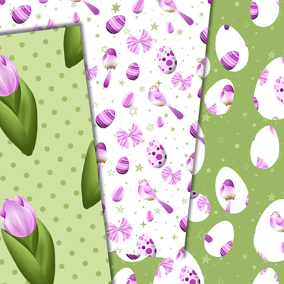 Happy easter in purple in Patterns - product preview 4