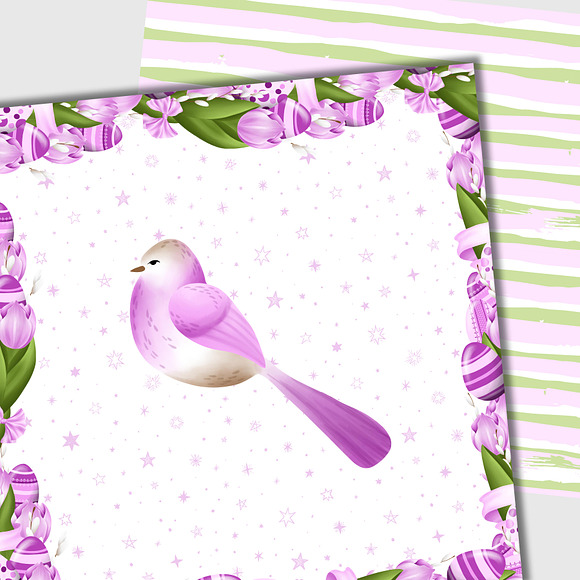 Happy easter in purple in Patterns - product preview 5