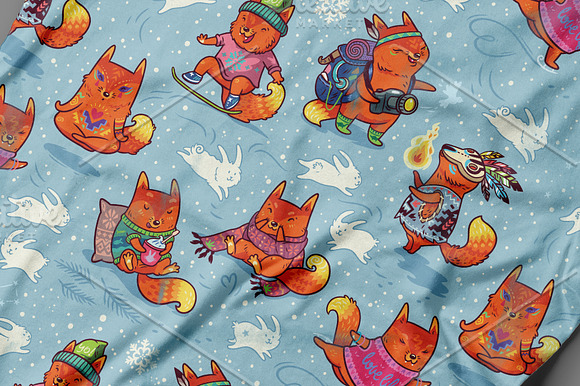 Hygge fox in Illustrations - product preview 1