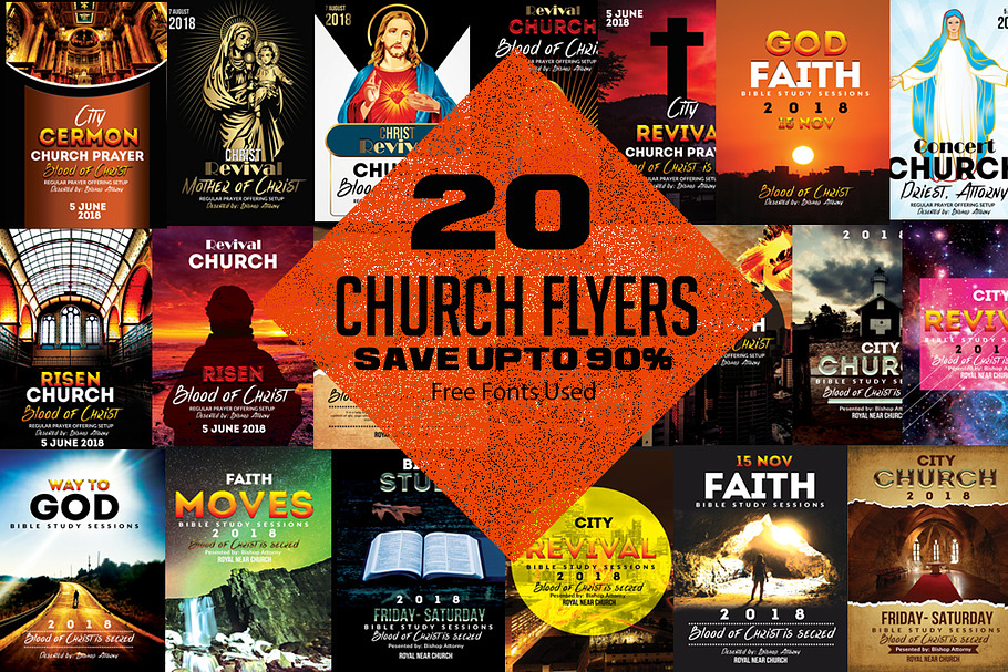 20 Church Flyer Bundle Vol:03