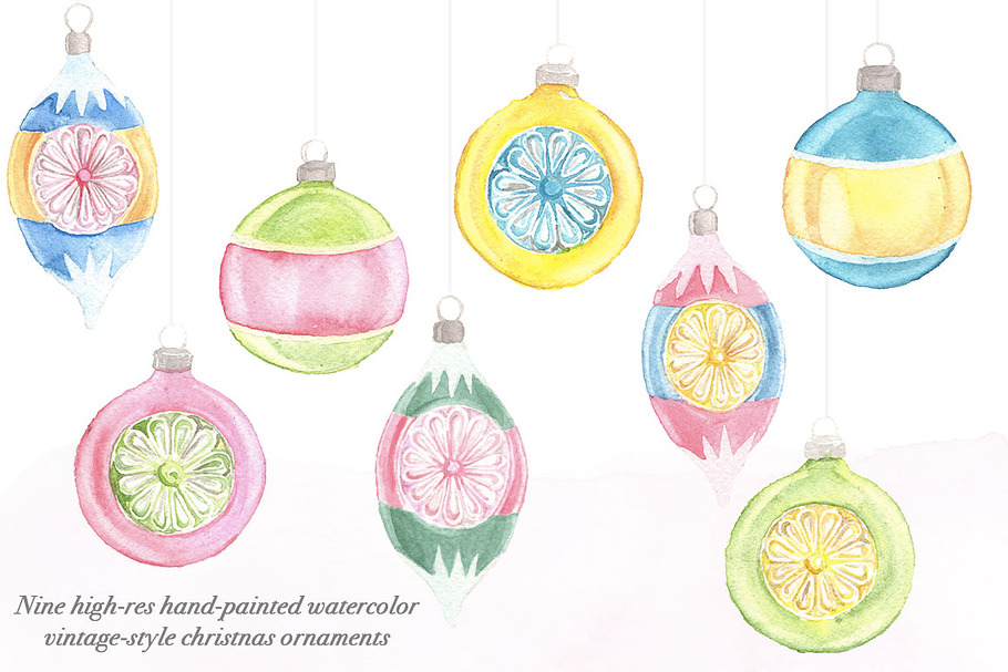 Vintage Watercolor Ornaments in Illustrations - product preview 8