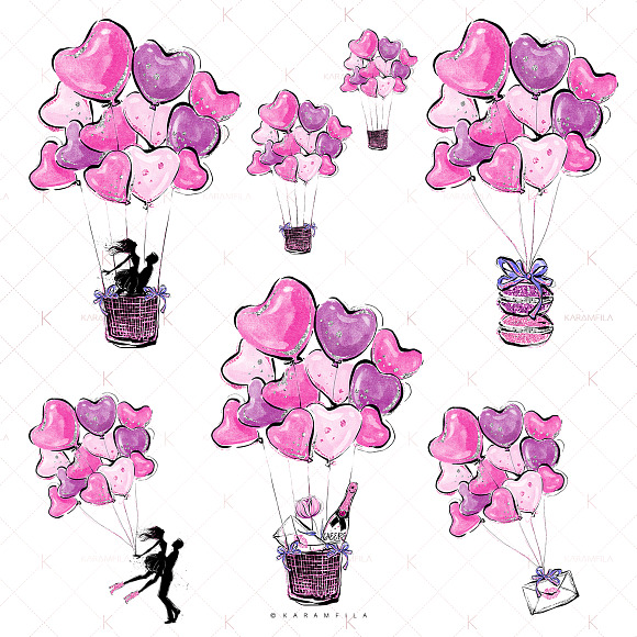 Valentine's Day Clipart in Illustrations - product preview 1