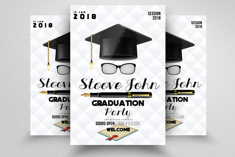 Graduation Party Flyer Template 